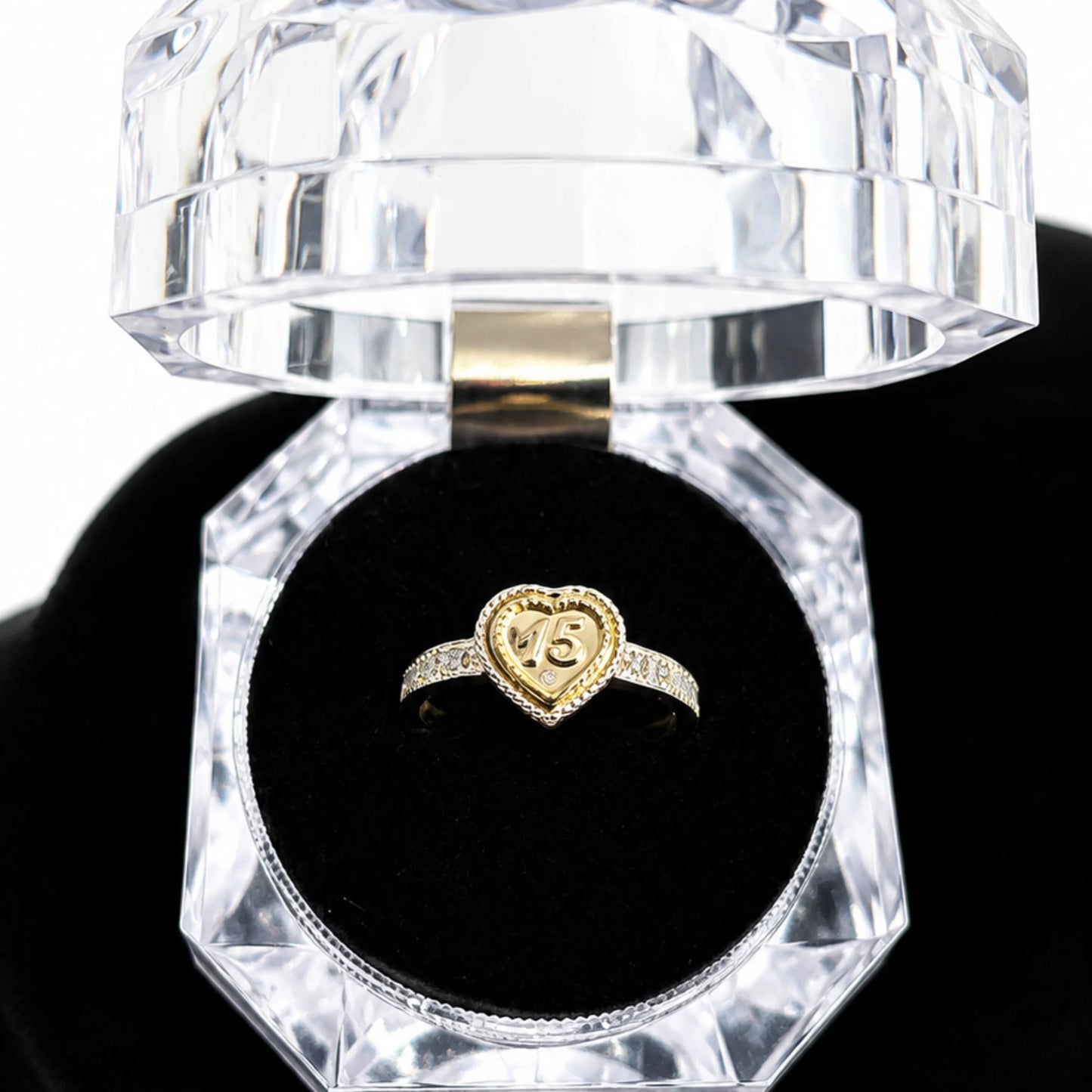 Anillo 15 Años en Plata 975 Laminada en Oro