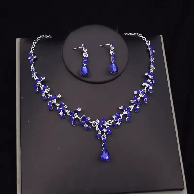 Set joyería colores azul marino rosa lila dorado Colombia