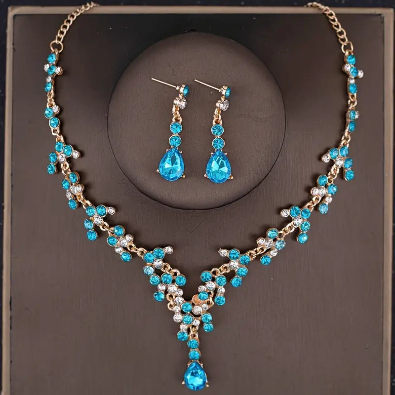 Set joyería colores azul marino rosa lila dorado Colombia