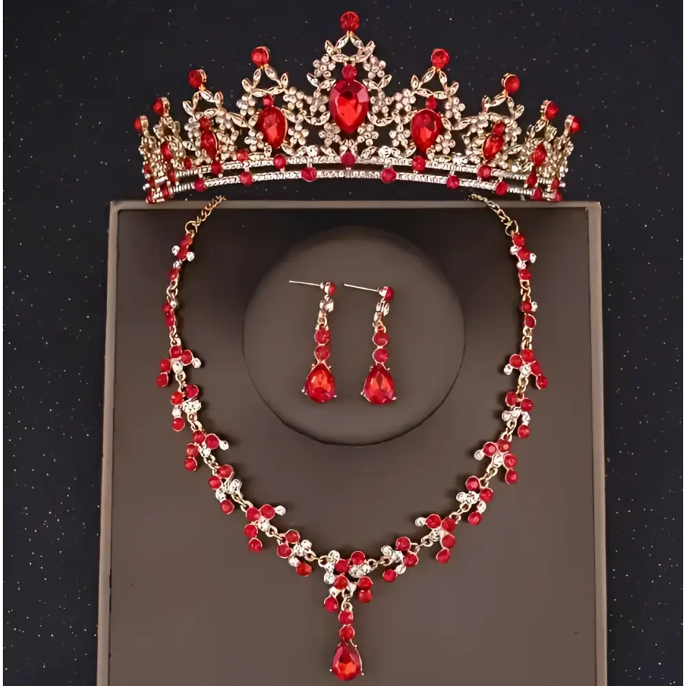 Set corona tiara collar aretes quinceañera 15 años Colombia