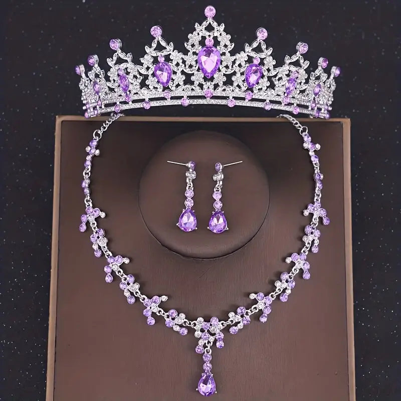 Set corona tiara collar aretes quinceañera 15 años Colombia