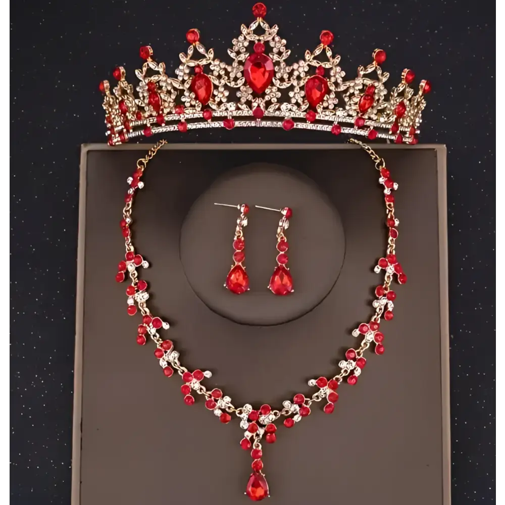 Set corona tiara collar aretes quinceañera 15 años Colombia