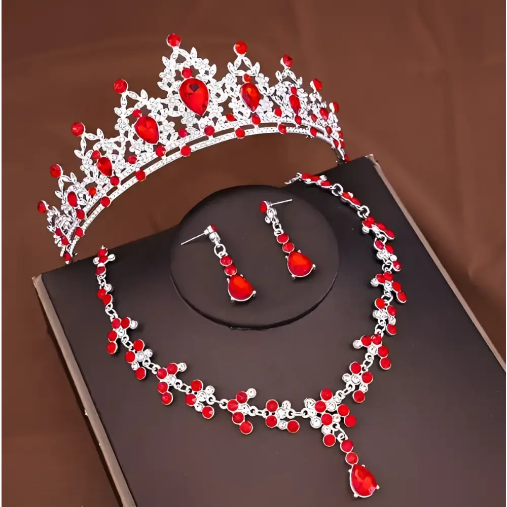 Set corona tiara collar aretes quinceañera 15 años Colombia