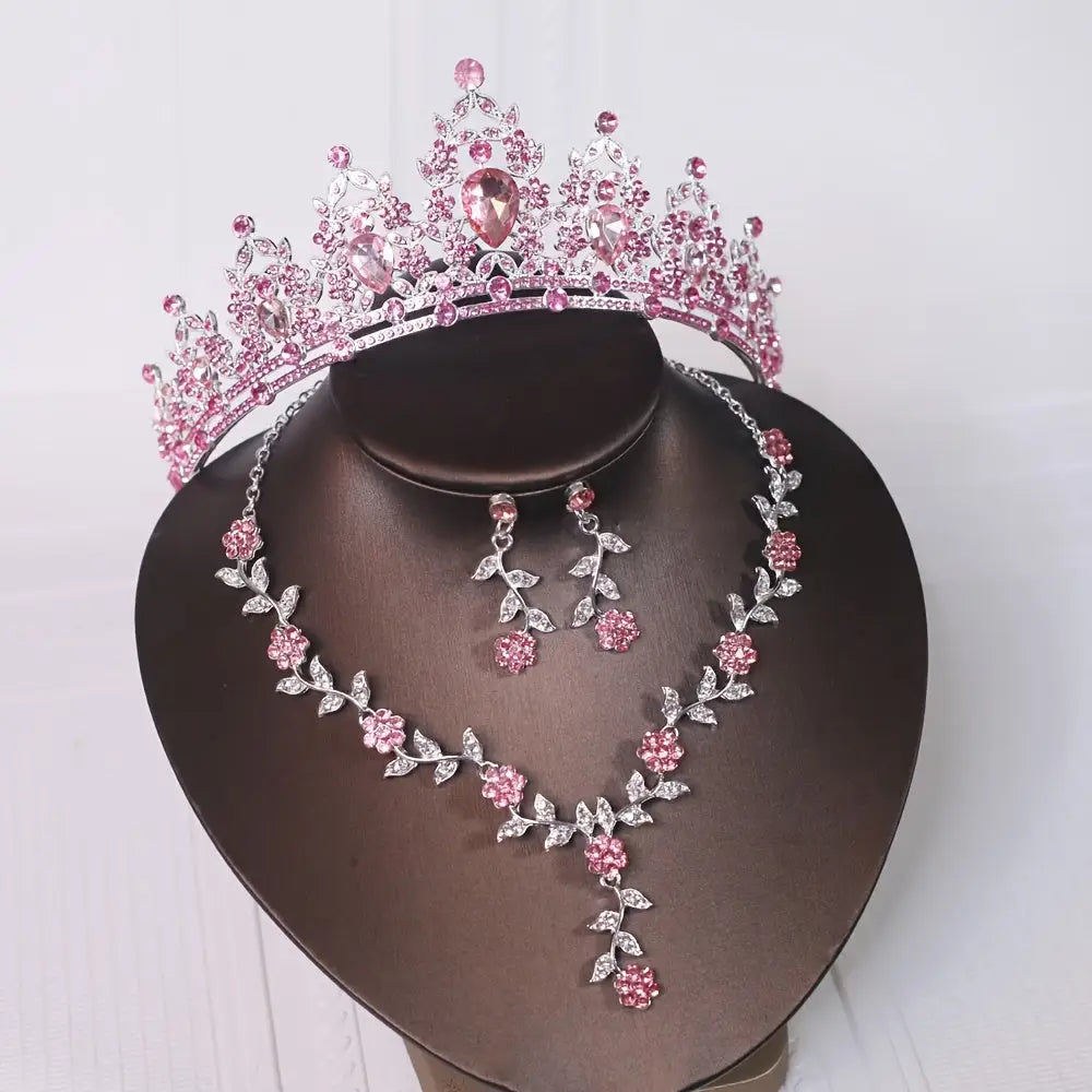 Set corona tiara collar aretes quinceañera 15 años Colombia