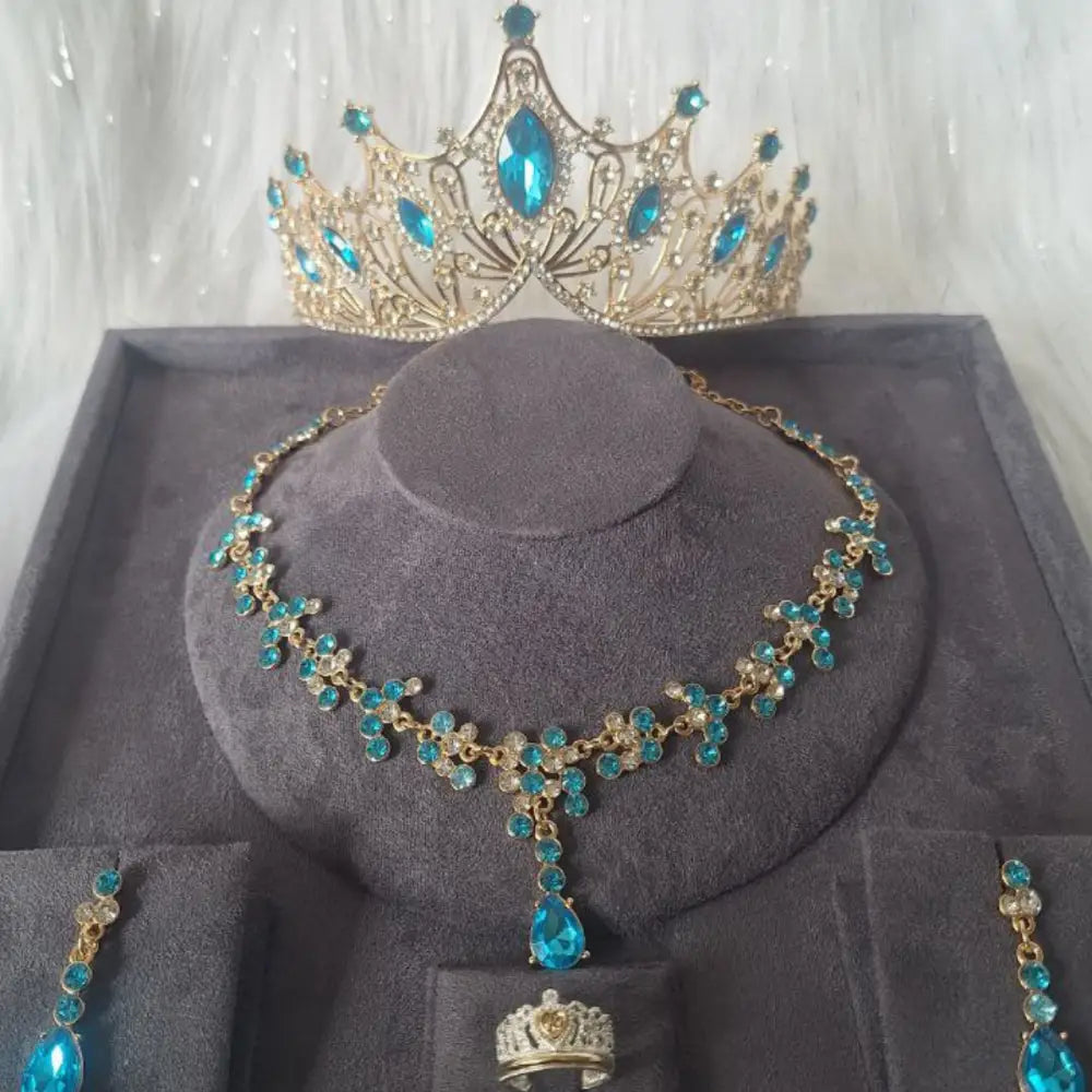 Set tiara collar aretes anillo 15 años princesa Colombia