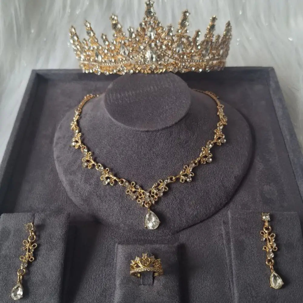 Set tiara collar aretes anillo 15 años princesa Colombia