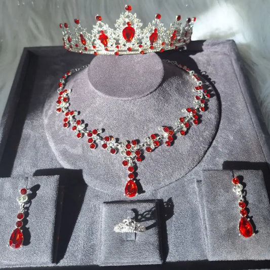 Set tiara collar aretes anillo 15 años princesa Colombia