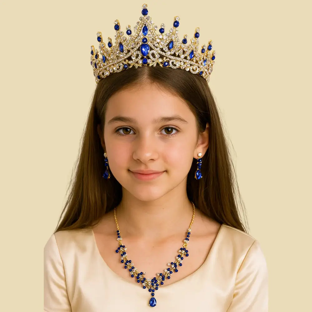 Set corona collar aretes 15 años boda quinceañera Colombia