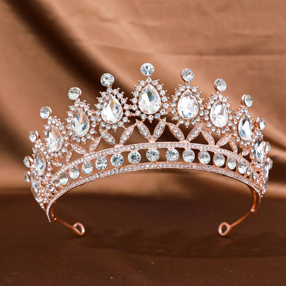 Tiara corona barroca elegante bodas quinceañera Colombia