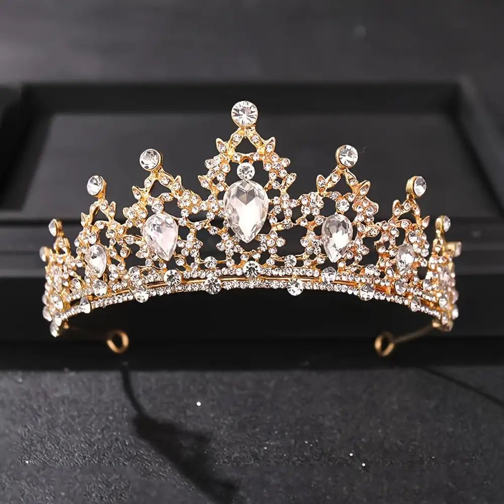Tiara princesa corona lujo cristal quinceañera Colombia
