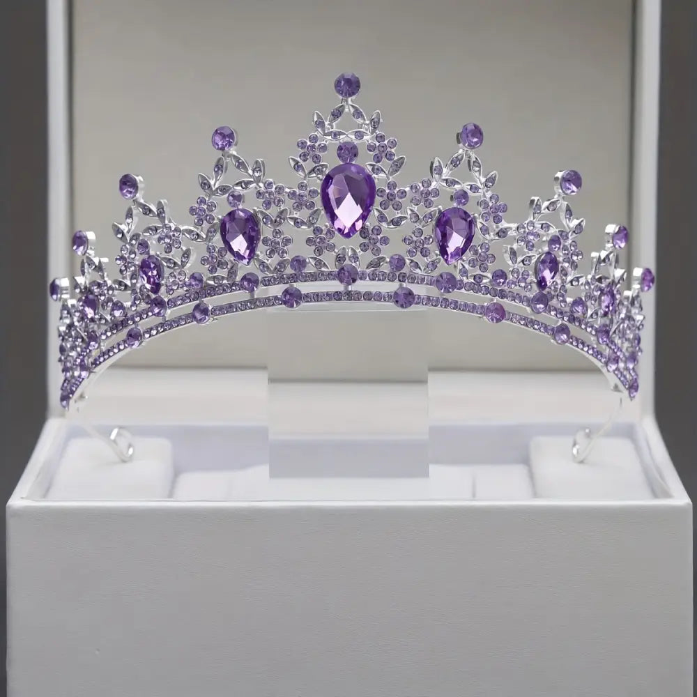 Tiara princesa corona lujo cristal quinceañera Colombia