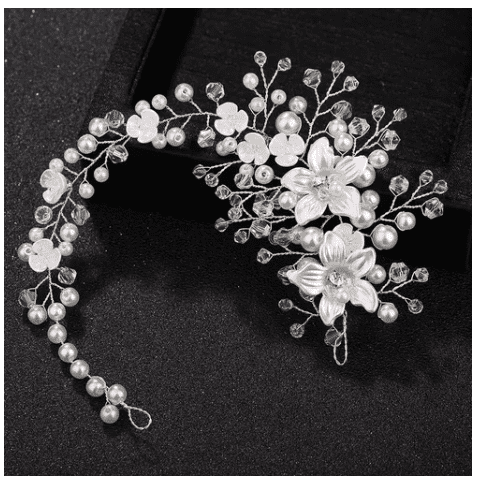 Tocado Tiara Corona Para Novia Brillante - Tocado y Velos