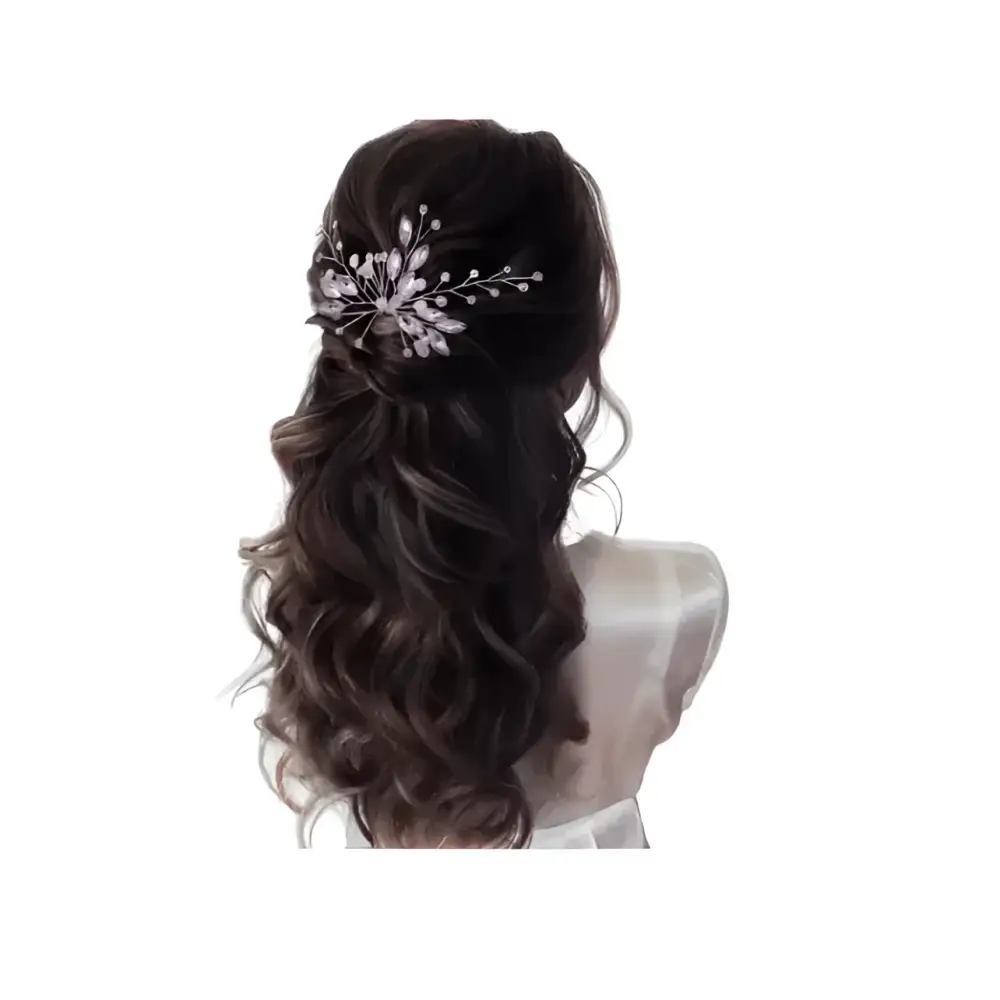Tocado horquilla cabello novia Colombia