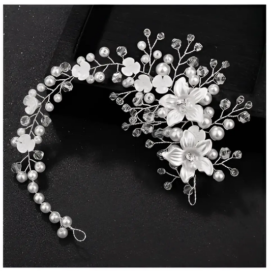 Tocado tiara corona novia brillante boda Colombia